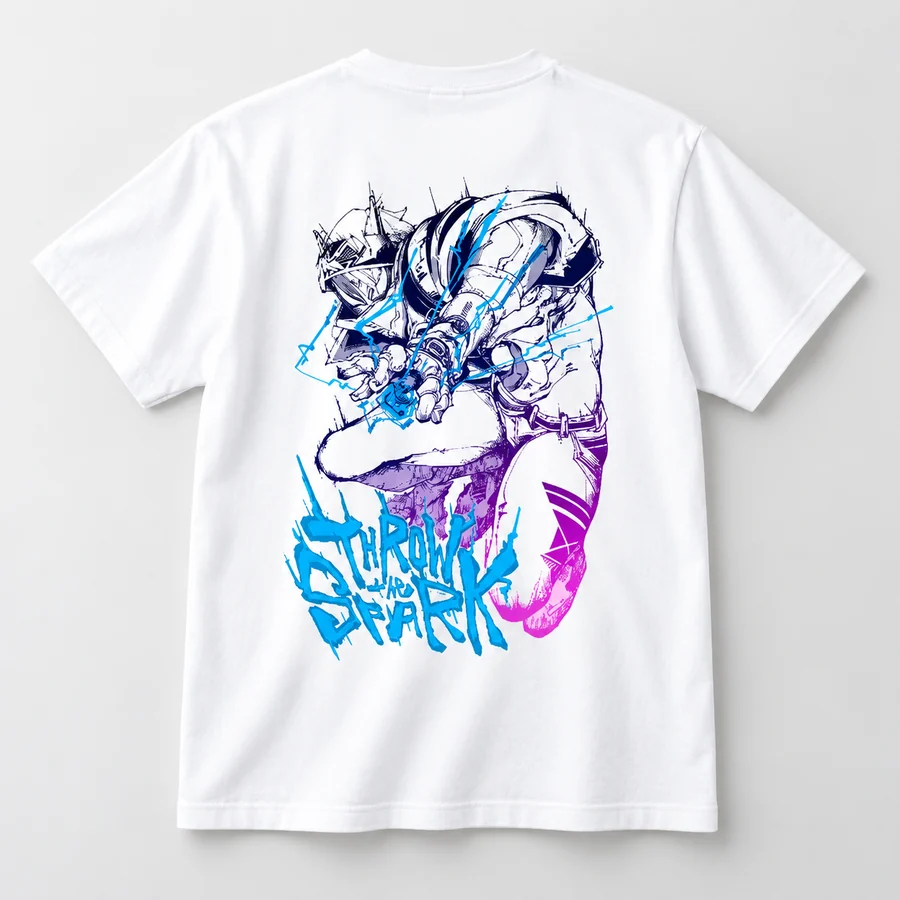 転写プリントで多色・グラデーションのデザインを入れたTシャツ